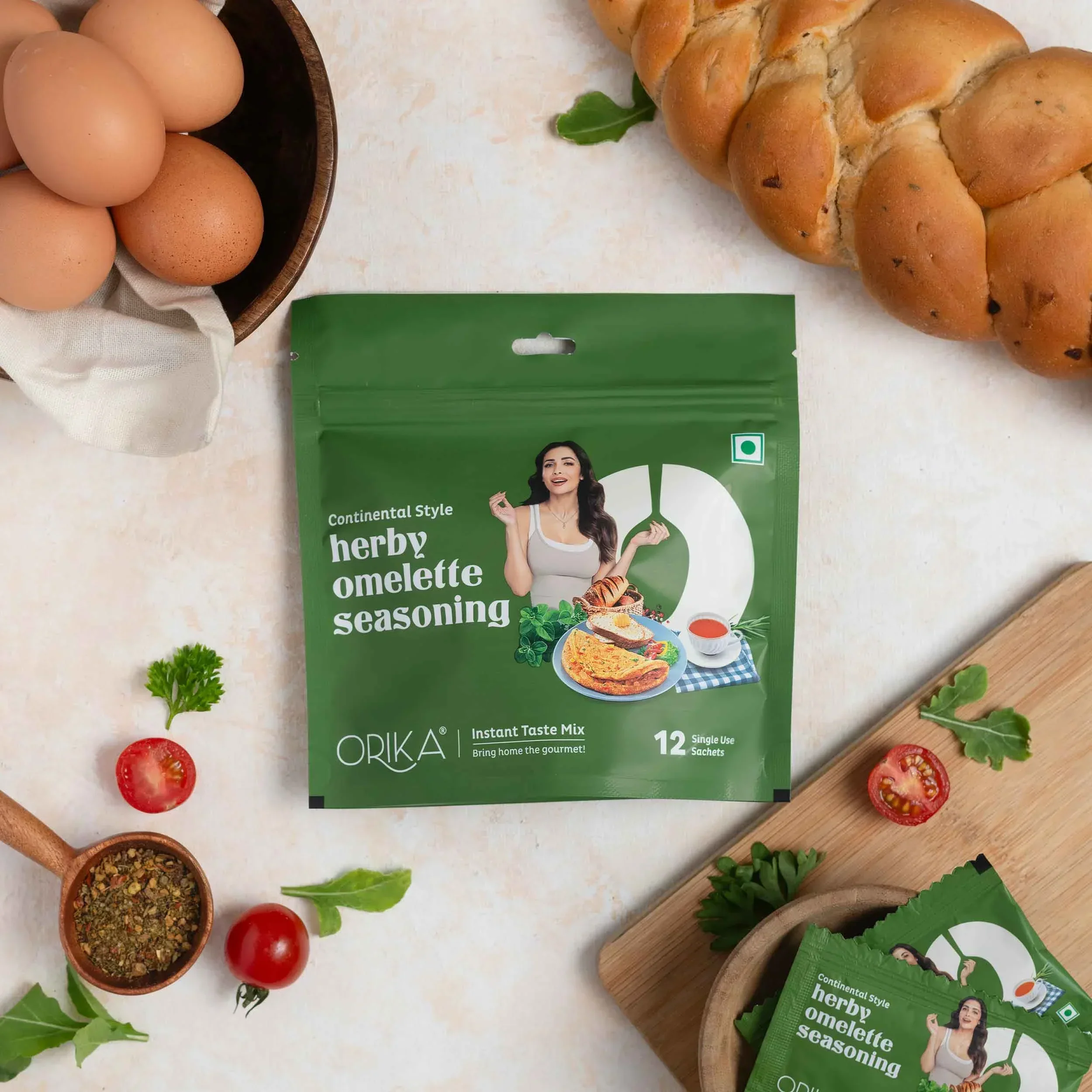 Continental Style Herby Omelette Seasoning-12 single use sachets - Image 8