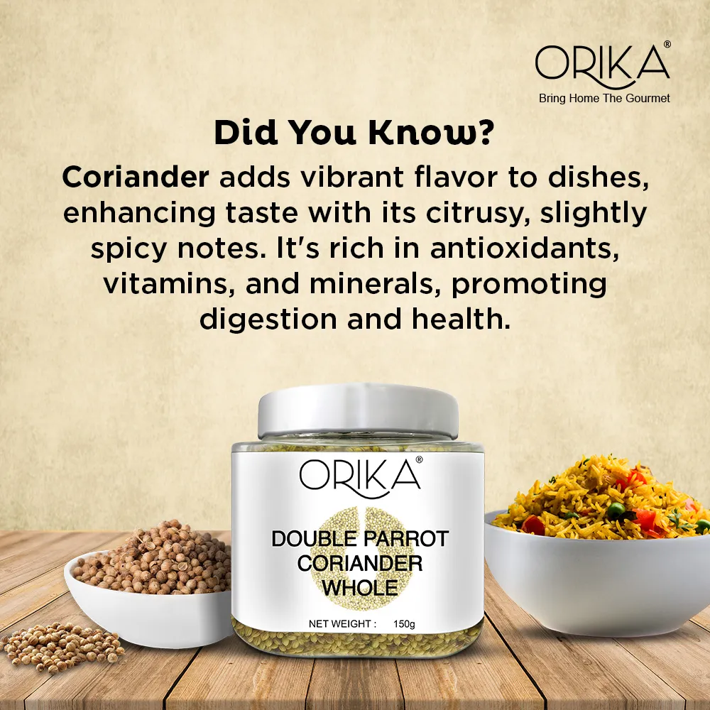 Orika Double Parrot Coriander Whole (Sabut Dhaniya) | 150g - Image 4