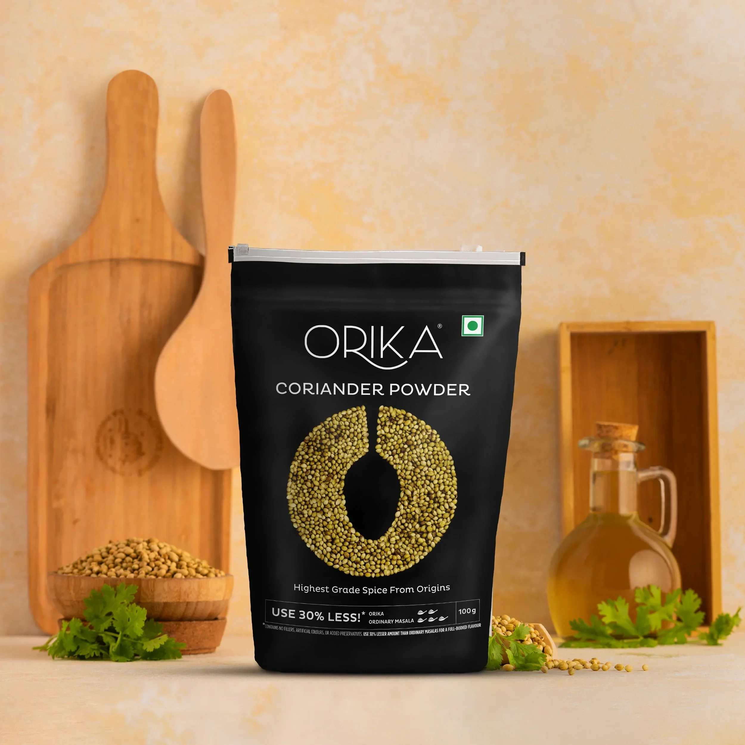 Orika Indian Essential Combo (Sambhar Masala 100g + Coriander Powder 100g + Amchoor Powder 100g) (  Pack of 3) - Image 19