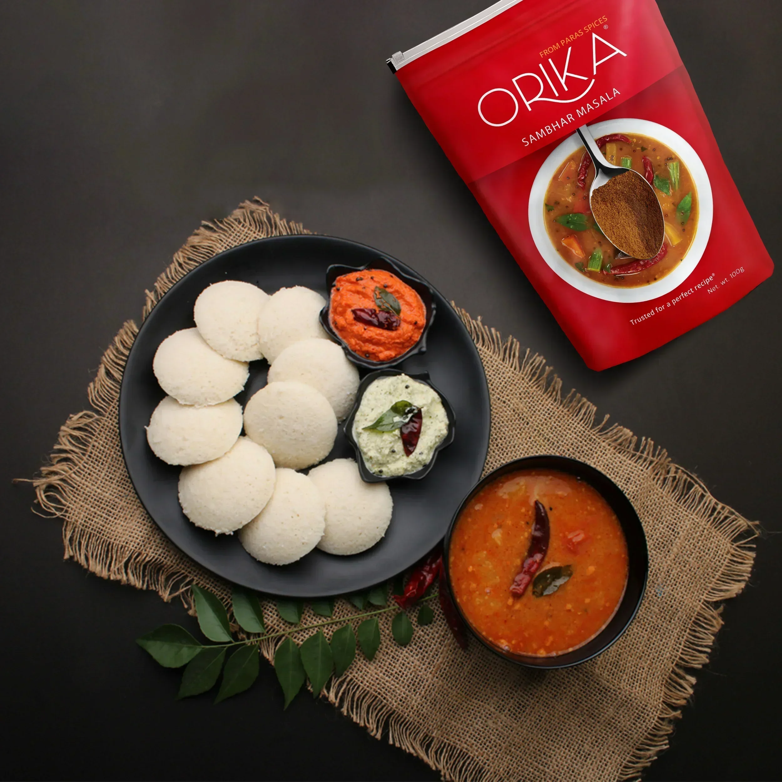 Orika Indian Essential Combo (Sambhar Masala 100g + Coriander Powder 100g + Amchoor Powder 100g) (  Pack of 3) - Image 9