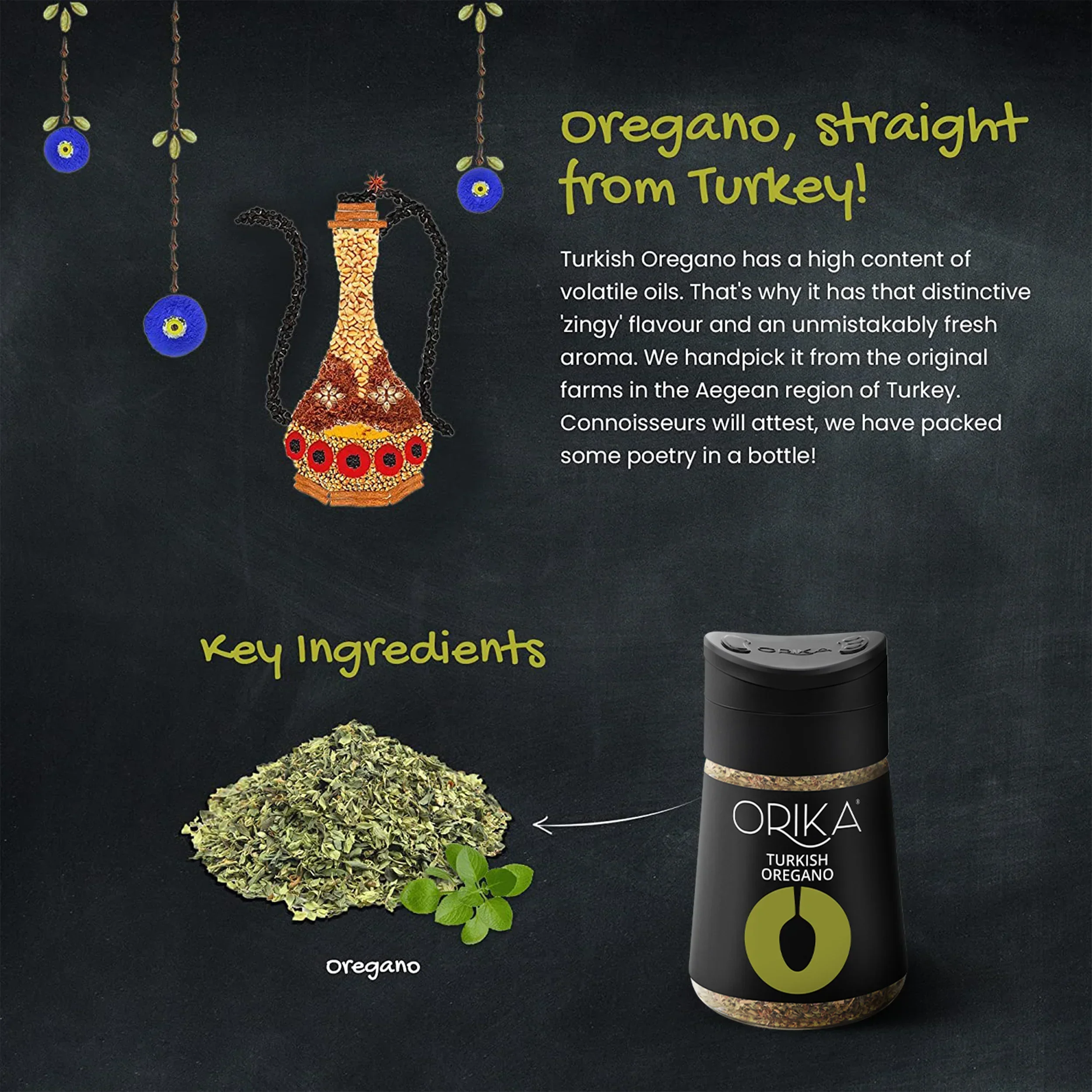 Orika Gourmet herb sprinkler combo (Turkish Oregano + Egyptian Basil + Italian Seasoning) - Image 12