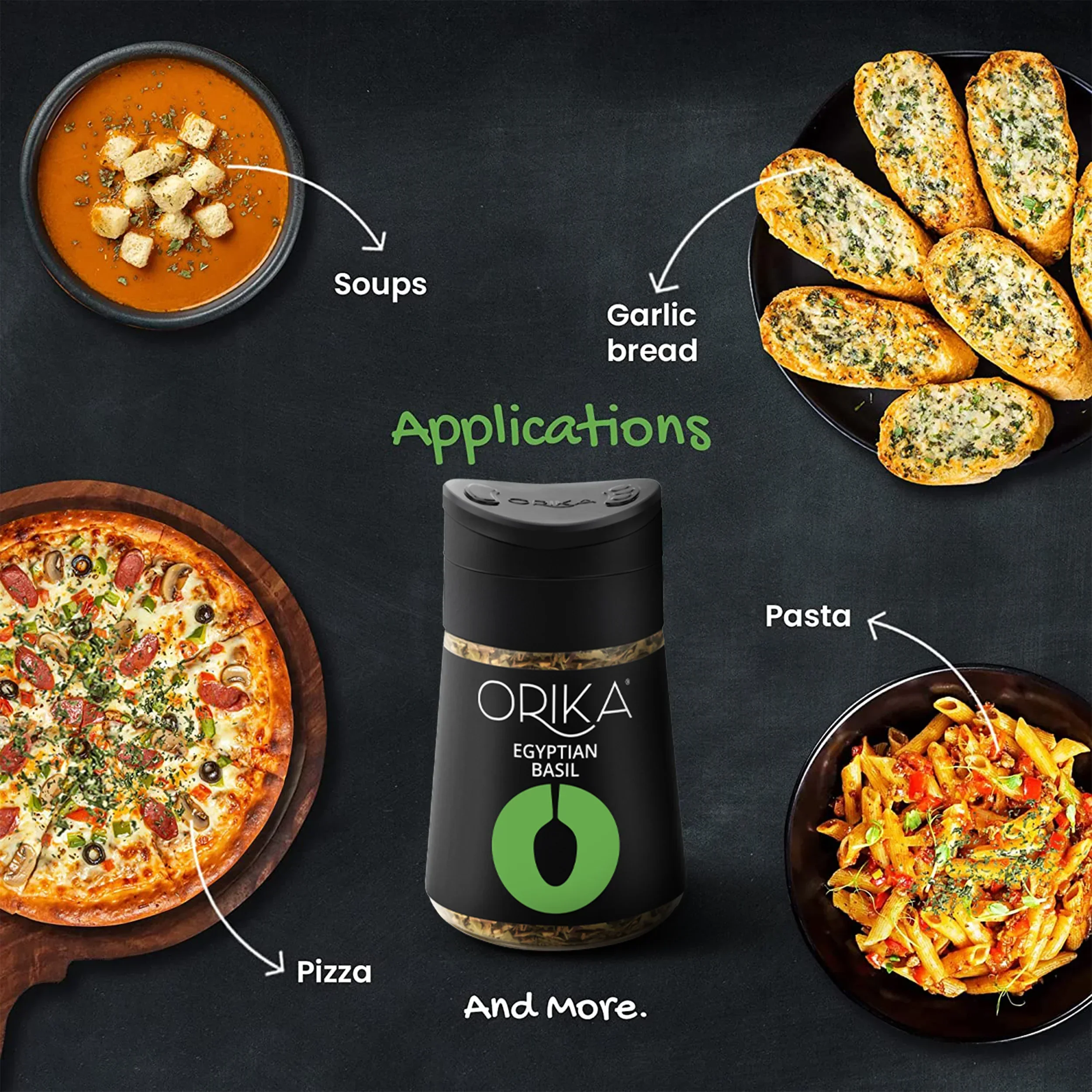 Orika Gourmet herb sprinkler combo (Turkish Oregano + Egyptian Basil + Italian Seasoning) - Image 15