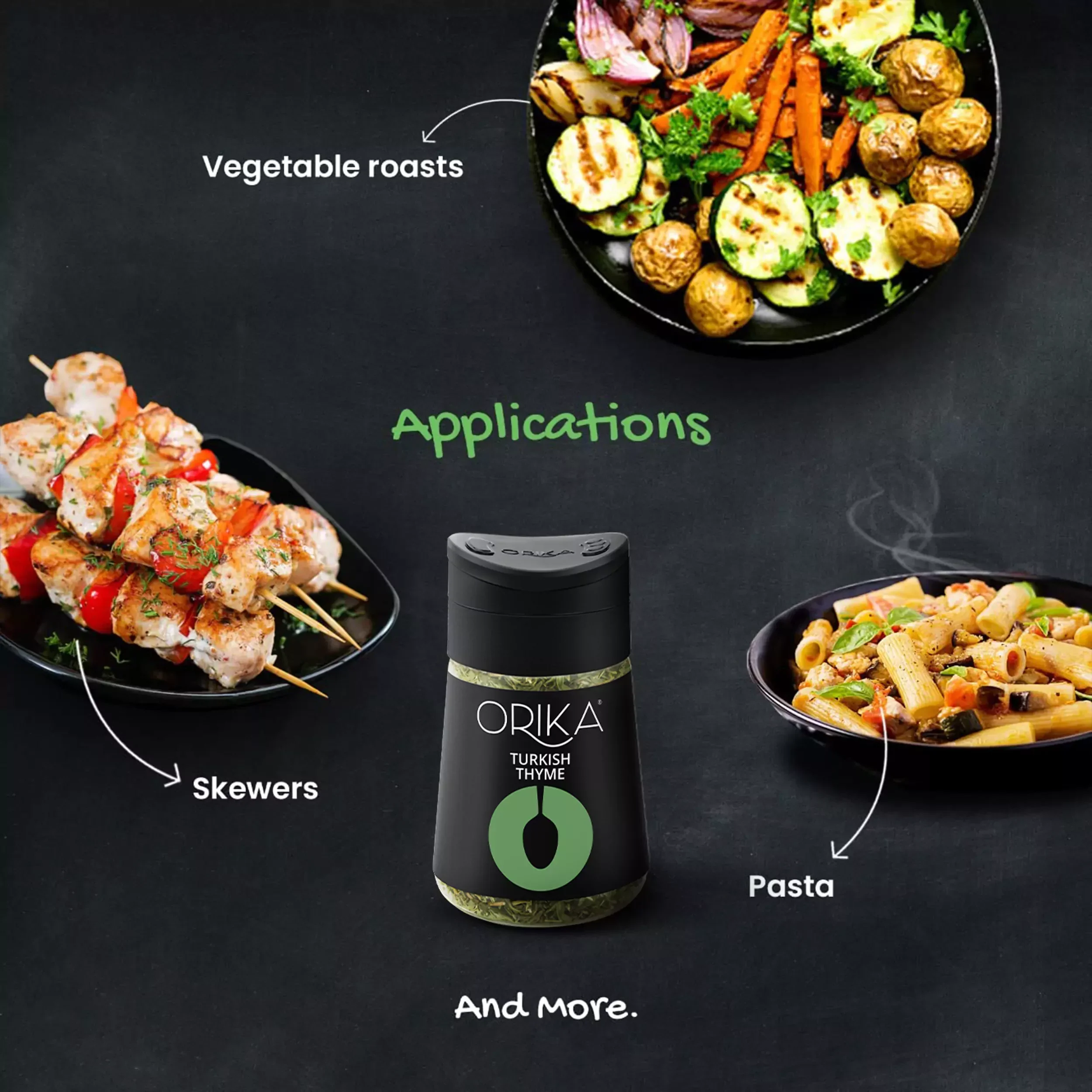 Orika Gourmet Herbs Sprinkler Combo Turkish Thyme, Egyptian Basil, Turkish Oregano - Image 4