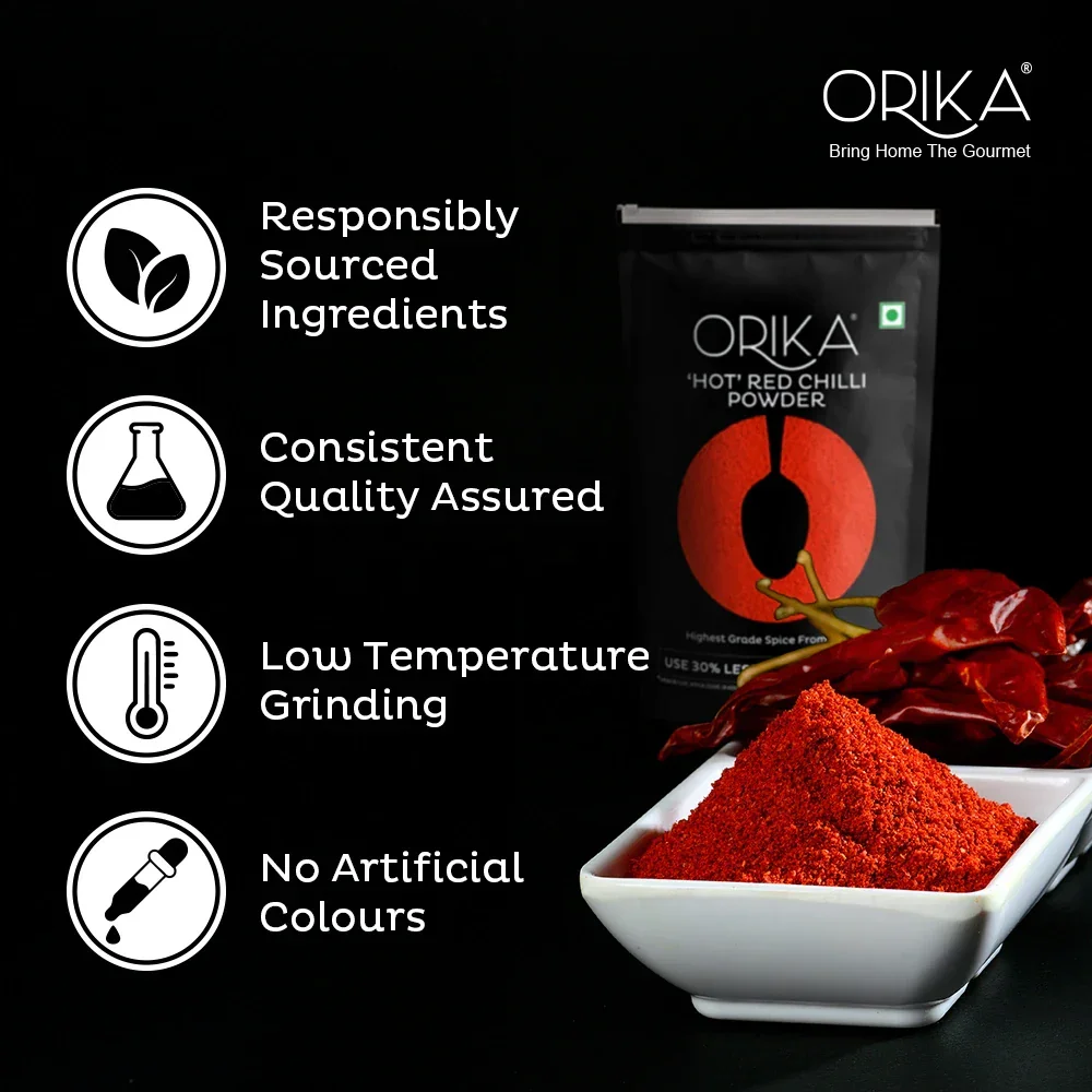 Orika Hot Red Chilli Powder (100 gm, 200gm, 500gm) - Image 3