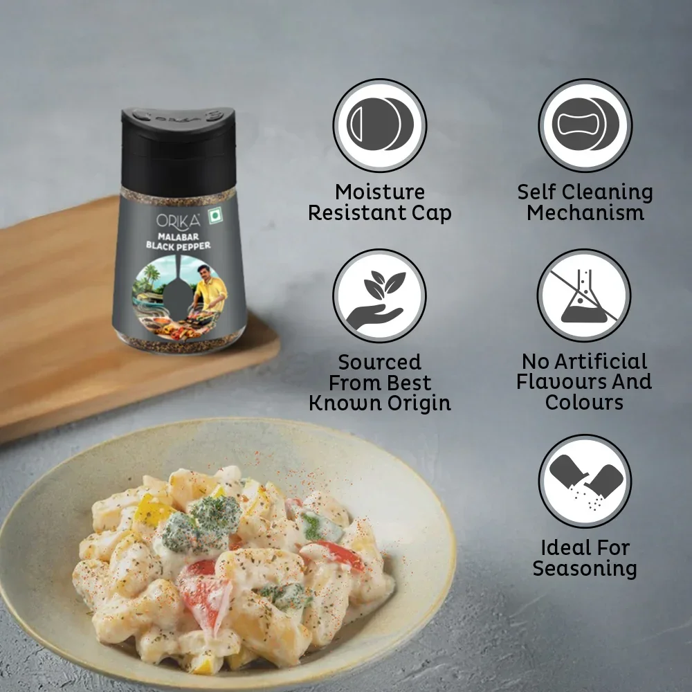 Orika Malabar Black Pepper, 80gm - Image 3