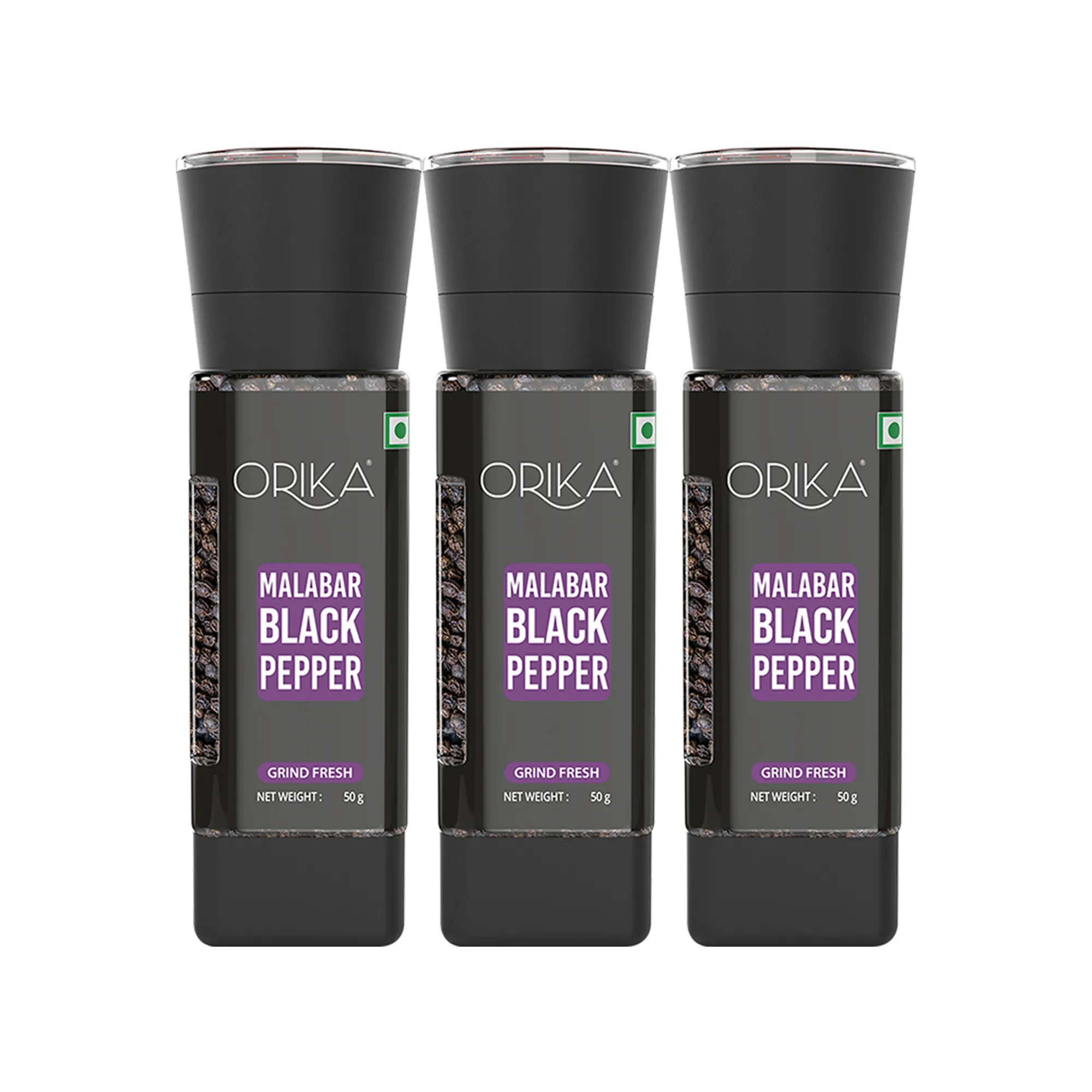 Orika Malabar Black Pepper Grinder | 50g - Image 9