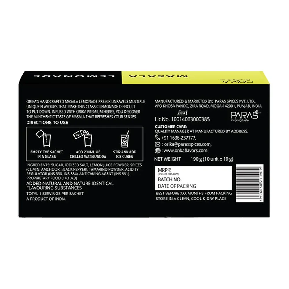Orika Masala Herbilicious Lemonade | 19g/sachet - Image 9