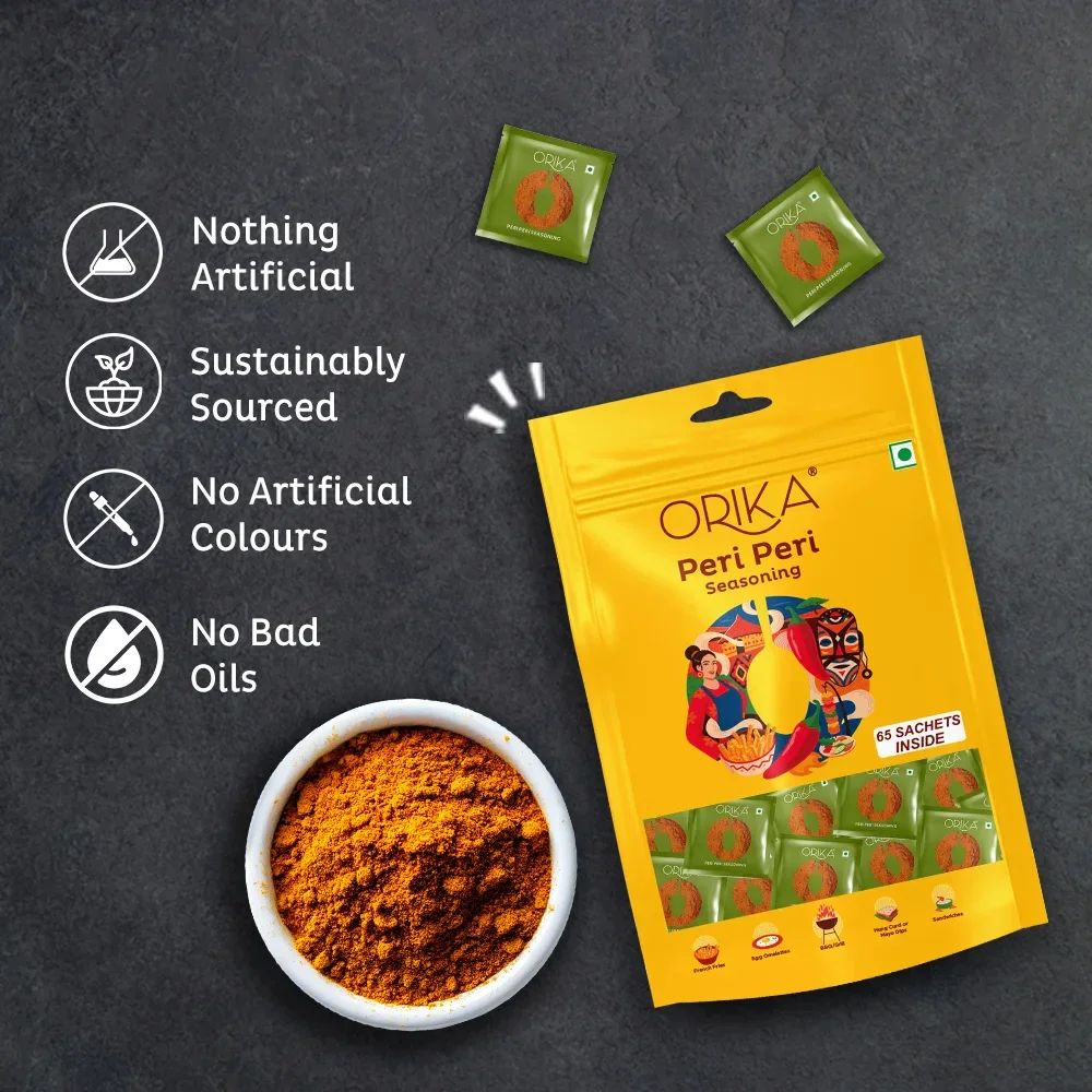 Orika African Peri Peri All Purpose Seasoning |  65 Sachets (1g each) - Image 3
