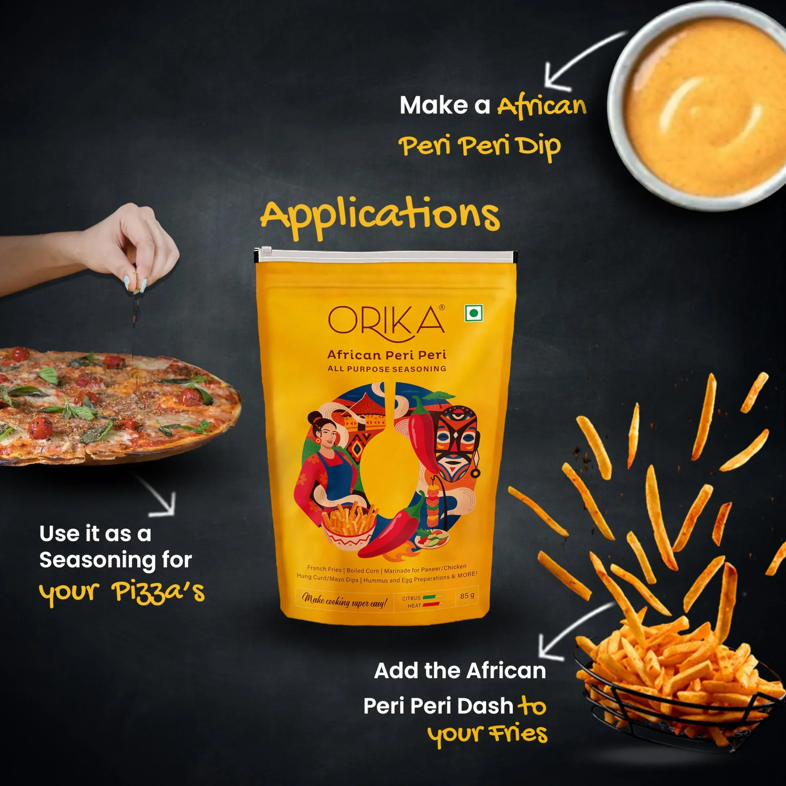 Orika African Peri Peri & Tandoori All Purpose Seasoning Marinade Combo 170 Gm - Image 6
