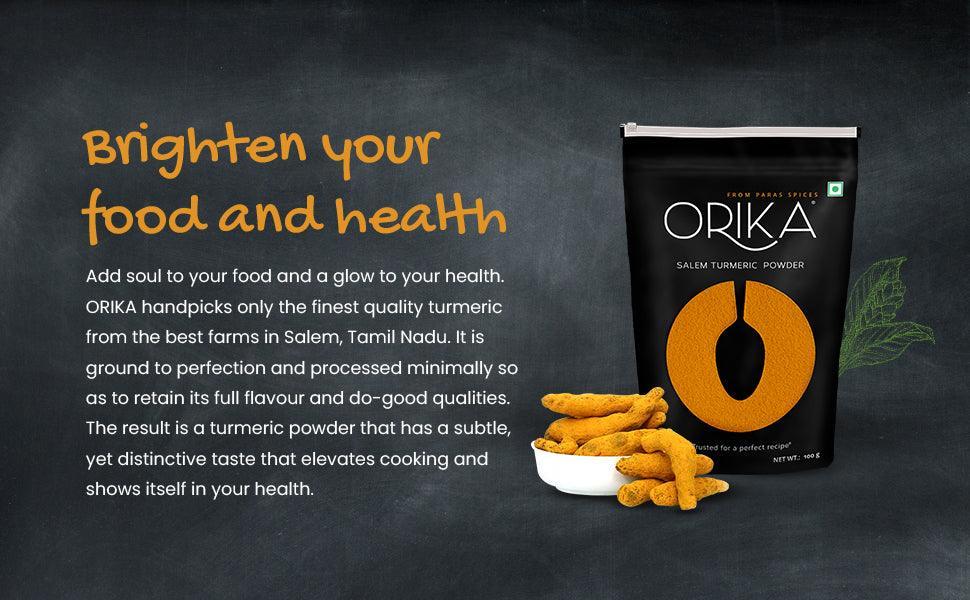 Orika Kitchen Essentials Combo 1 (Hot Red Chilli Powder 2pc, Salem Turmeric Powder 2pc, Coriander Powder 2pc) (Pack of 6, 100gms each) - Image 12