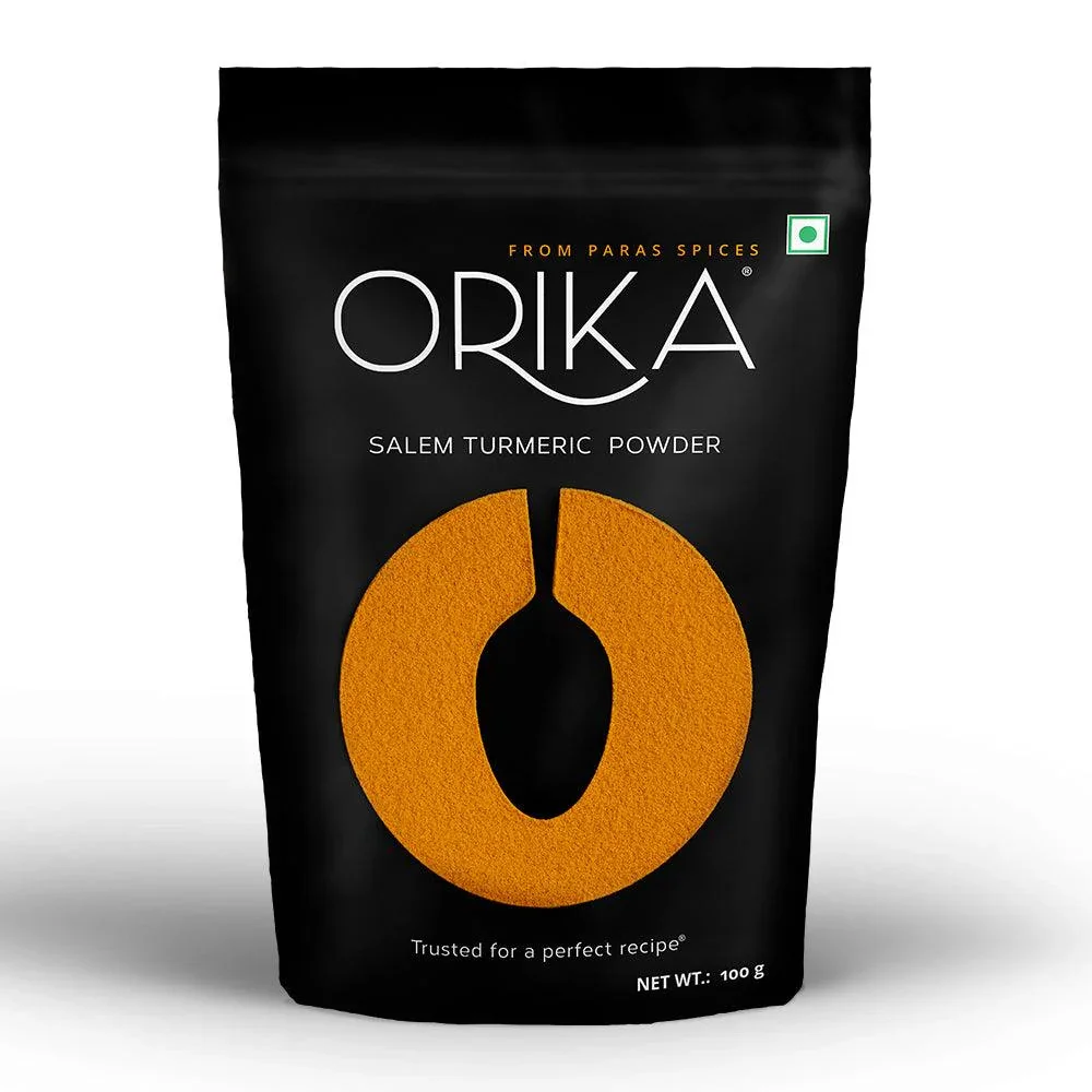 Orika Kitchen Essentials Combo 1 (Hot Red Chilli Powder 2pc, Salem Turmeric Powder 2pc, Coriander Powder 2pc) (Pack of 6, 100gms each) - Image 4