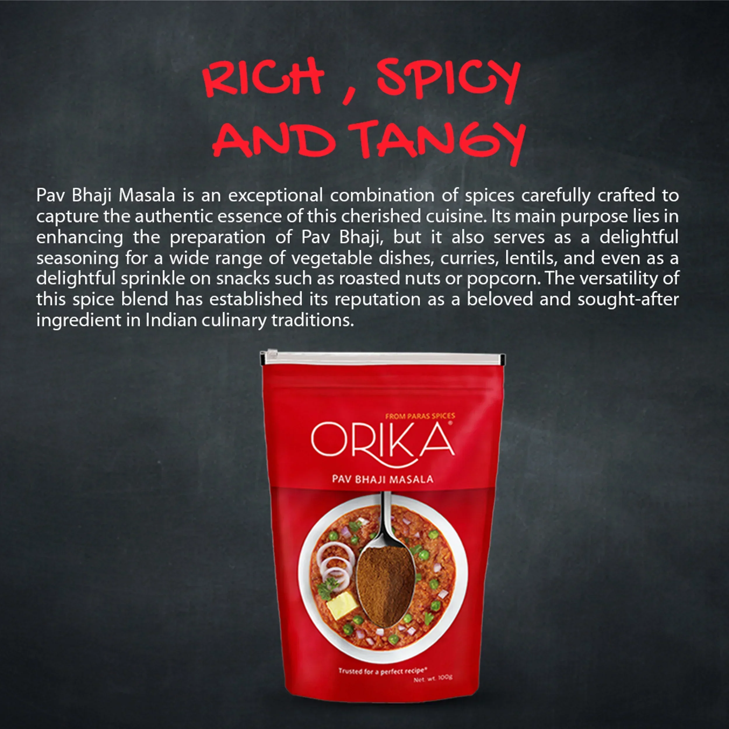 Orika Indian Delicacy combo Sambhar Masala, Pav Bhaji Masala, Garam Masala (Pack of 3, 100gms each) - Image 18