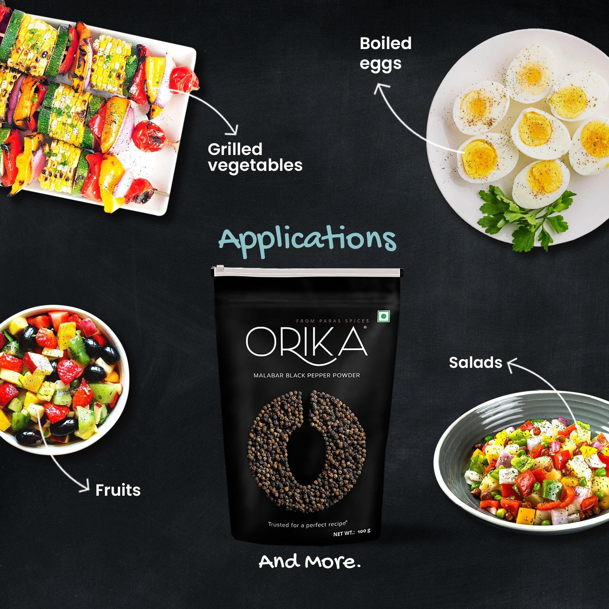 Orika Everyday kitchen essential (Malabar Black Pepper Powder, Salem Turmeric Powder, Coriander Powder), (Pack of 3, 100gms each) - Image 10