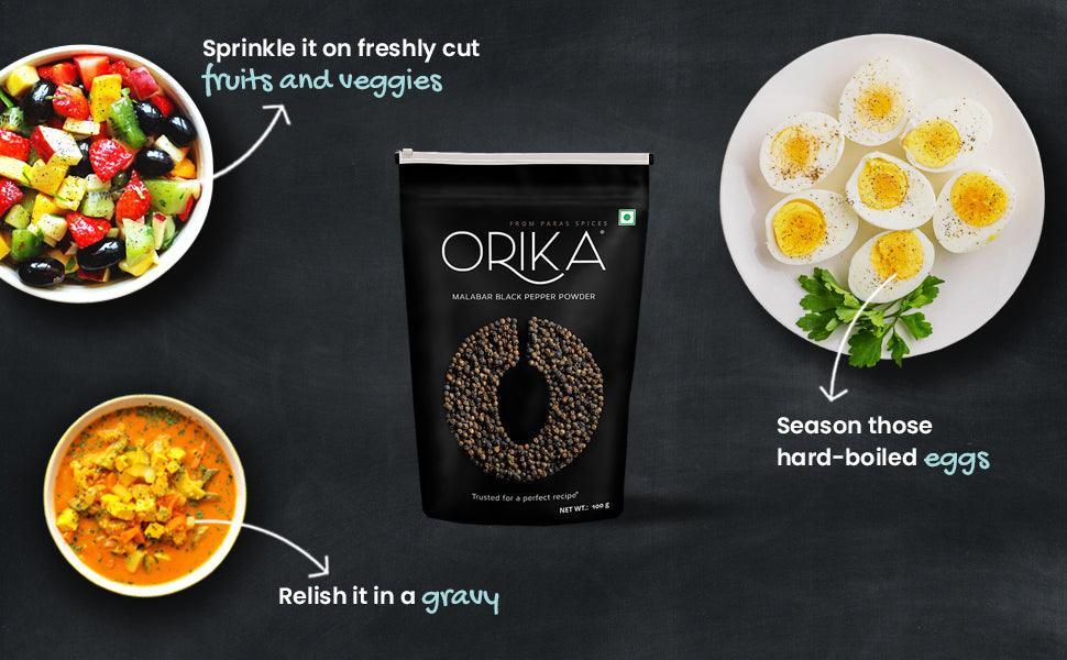 Orika Everyday kitchen essential (Malabar Black Pepper Powder, Salem Turmeric Powder, Coriander Powder), (Pack of 3, 100gms each) - Image 12