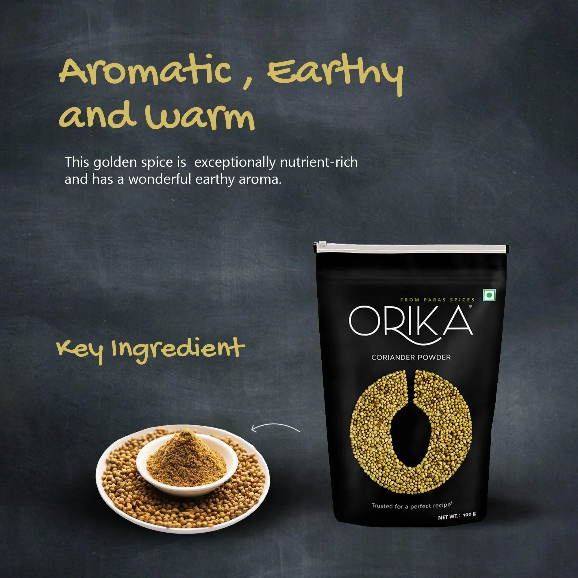 Orika Everyday kitchen essential (Malabar Black Pepper Powder, Salem Turmeric Powder, Coriander Powder), (Pack of 3, 100gms each) - Image 16