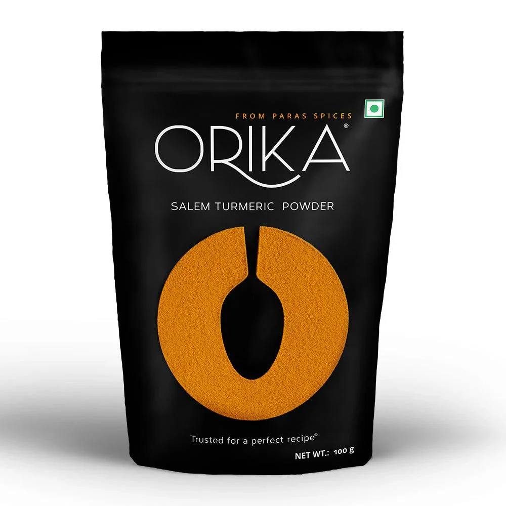 Orika Everyday kitchen essential (Malabar Black Pepper Powder, Salem Turmeric Powder, Coriander Powder), (Pack of 3, 100gms each) - Image 5