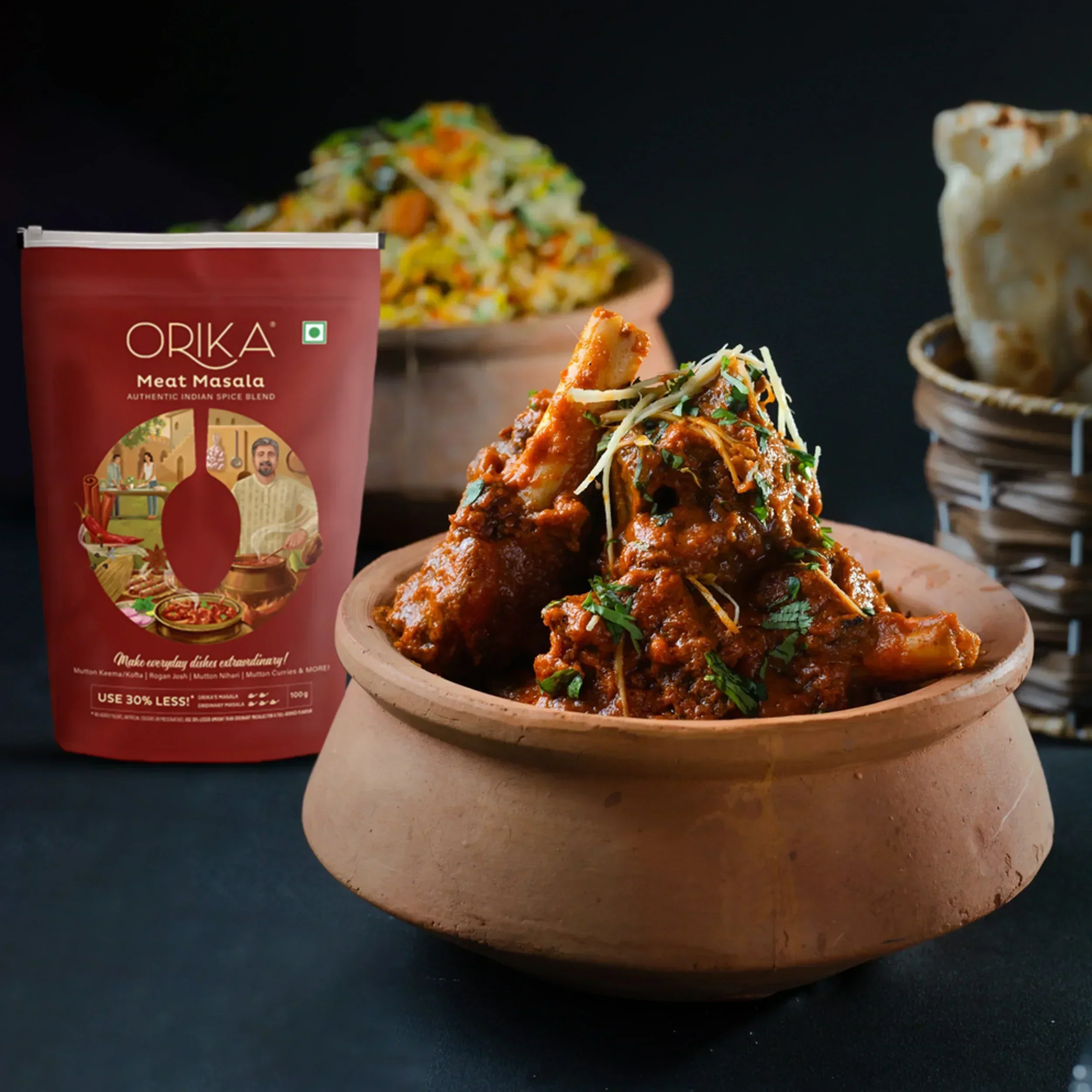 Orika Non Veg Delight Combo, Chicken Masala, Meat Masala, Garam Masala (Pack of 3, 100gms each) - Image 15