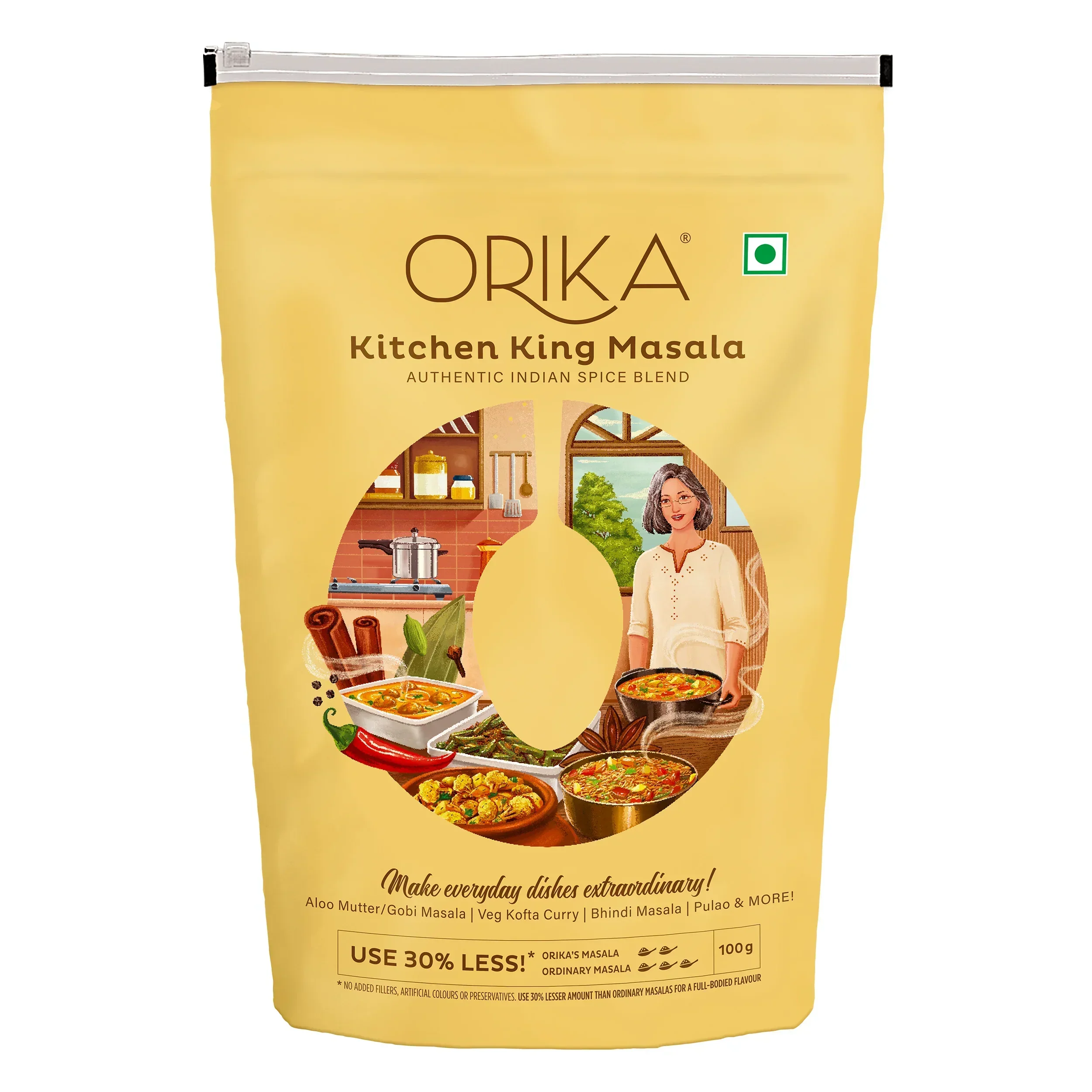 Orika Paneer-Chana Combo (Shahi Paneer Masala, Chana Masala, Kitchen King Masala) (Pack of 3, 100gms each) - Image 11