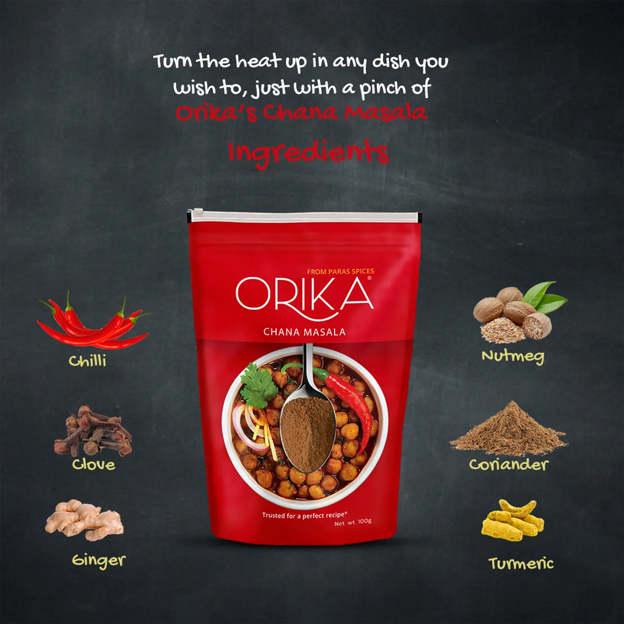 Orika Paneer-Chana Combo (Shahi Paneer Masala, Chana Masala, Kitchen King Masala) (Pack of 3, 100gms each) - Image 21