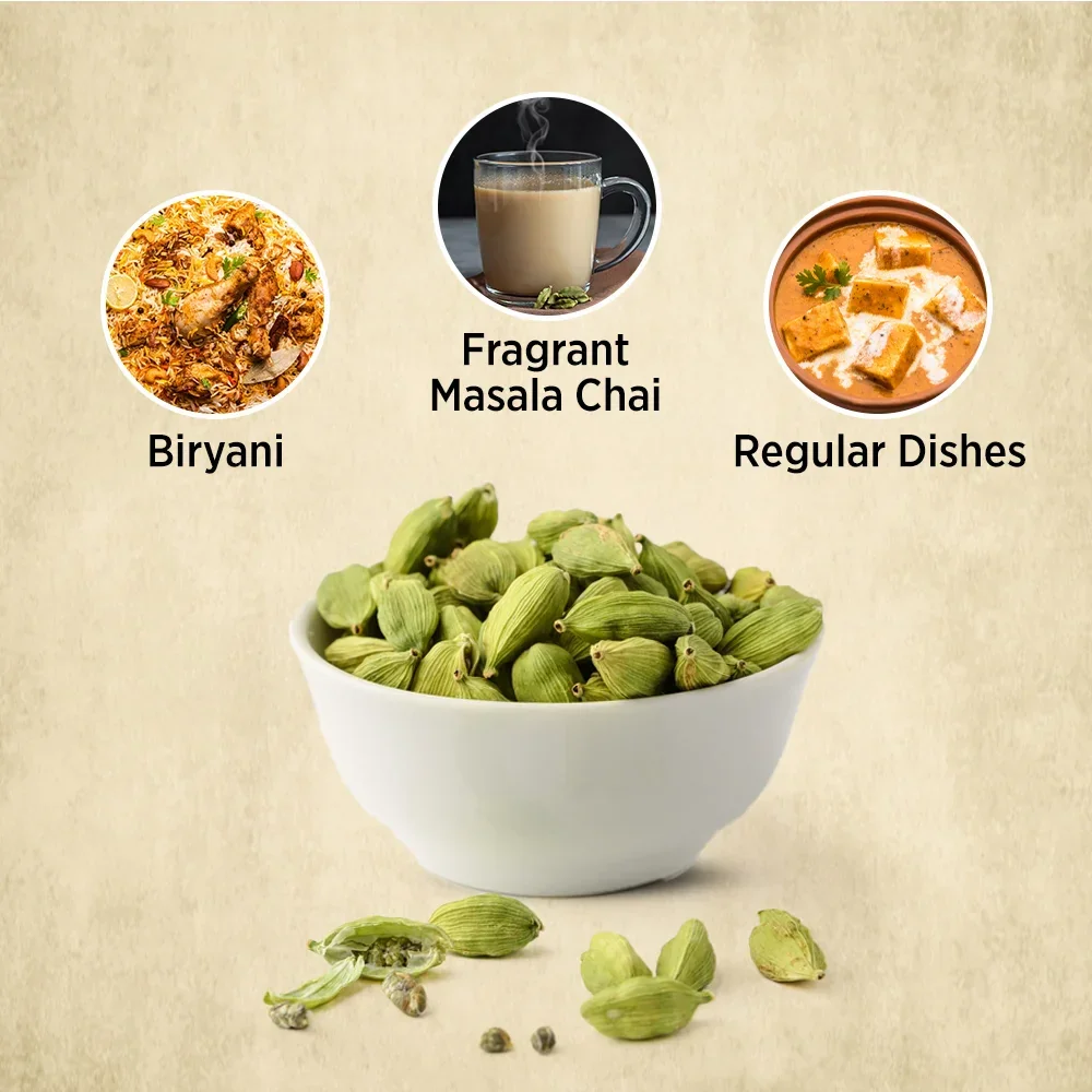 Orika Bold Green Cardamom Whole 25g | Bold Elaichi Green | No Artificial Colours or Preservatives - Image 5