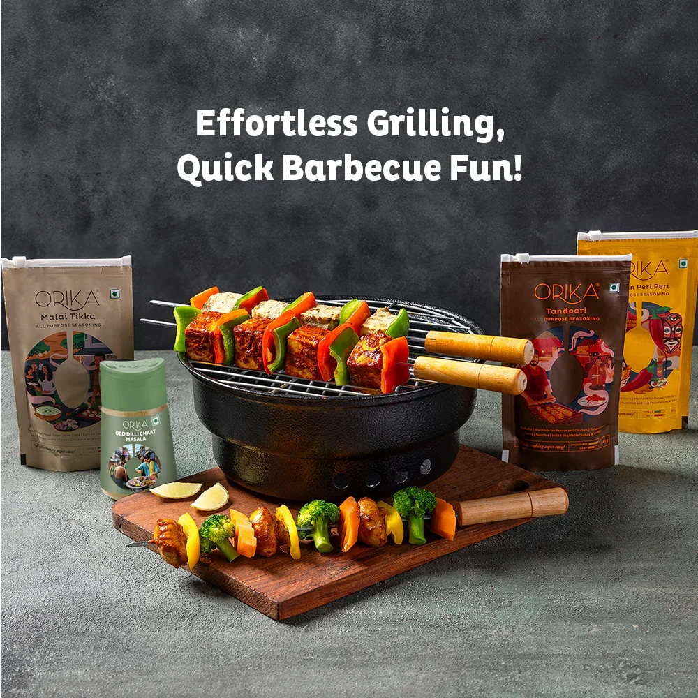 Orika Grill & Chill Portable Barbeque Griller Set with Seasonings/Marinades - Image 6