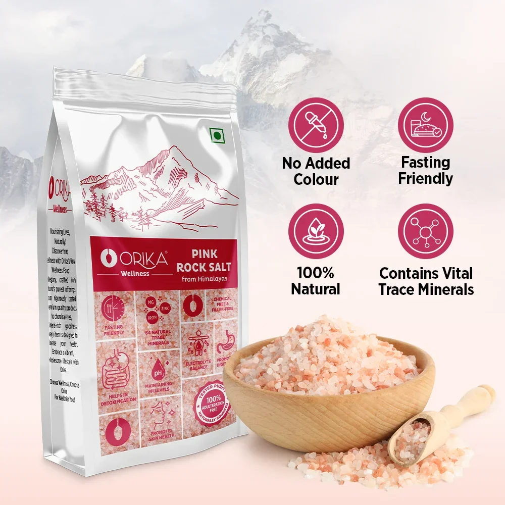 Orika Himalayan Pink Rock Salt with 84+ Vital Trace Minerals - 500g - Image 6
