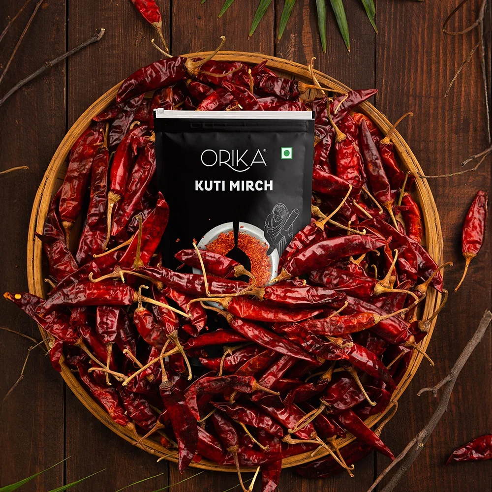 Orika Kuti Mirch (Crushed Red Chilli) | Coarsely Ground Authentic Red Chilli Flakes for Tadka, Pizza, Pasta, Indian & Global Cooking | 200g Pouch - Image 8