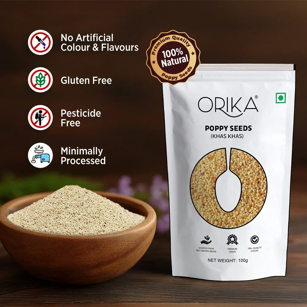 Orika Poppy Seeds (Khas Khas) | Unpolished & Cleaned White Khas Khas | 100g - Image 5