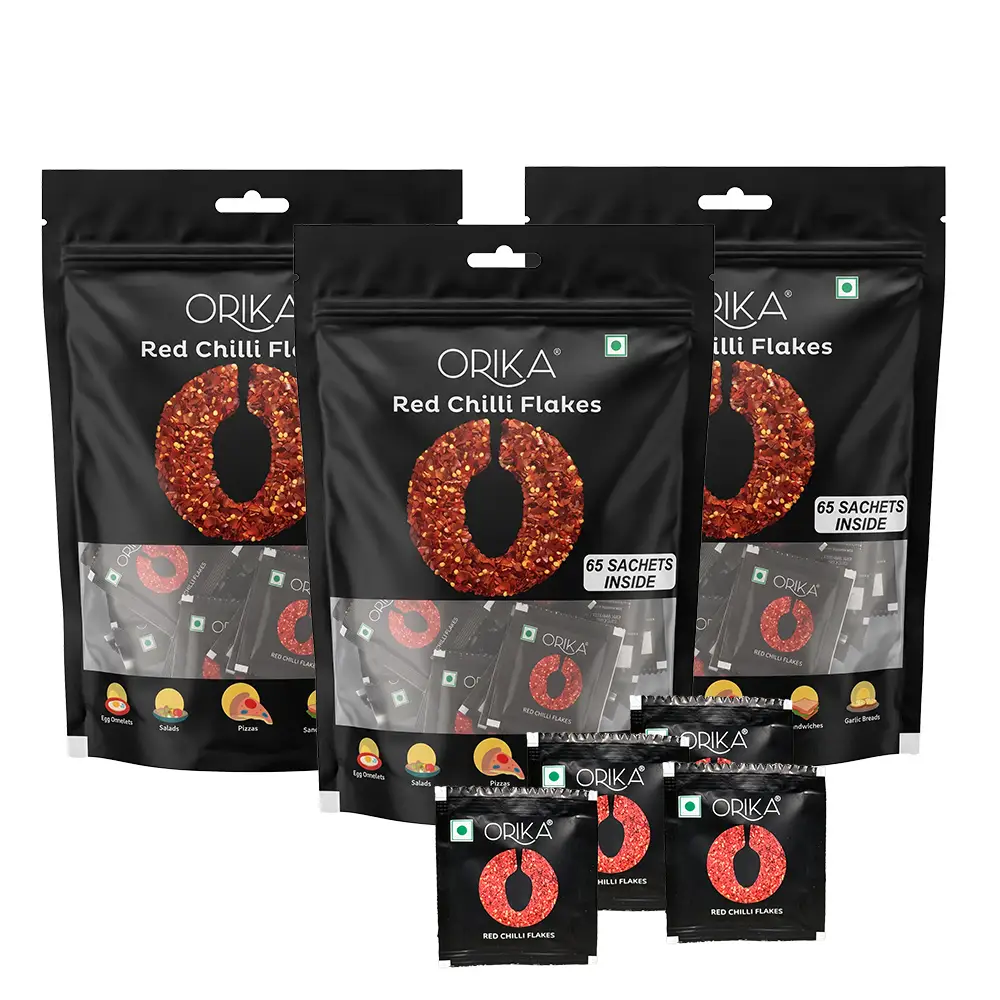 Orika Red Chilli Flakes | 65 Sachets (0.8g each) - Image 12