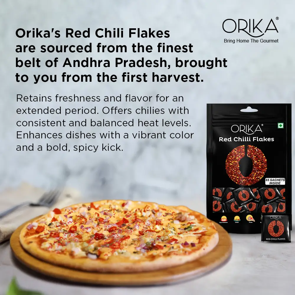 Orika Red Chilli Flakes | 65 Sachets (0.8g each) - Image 2