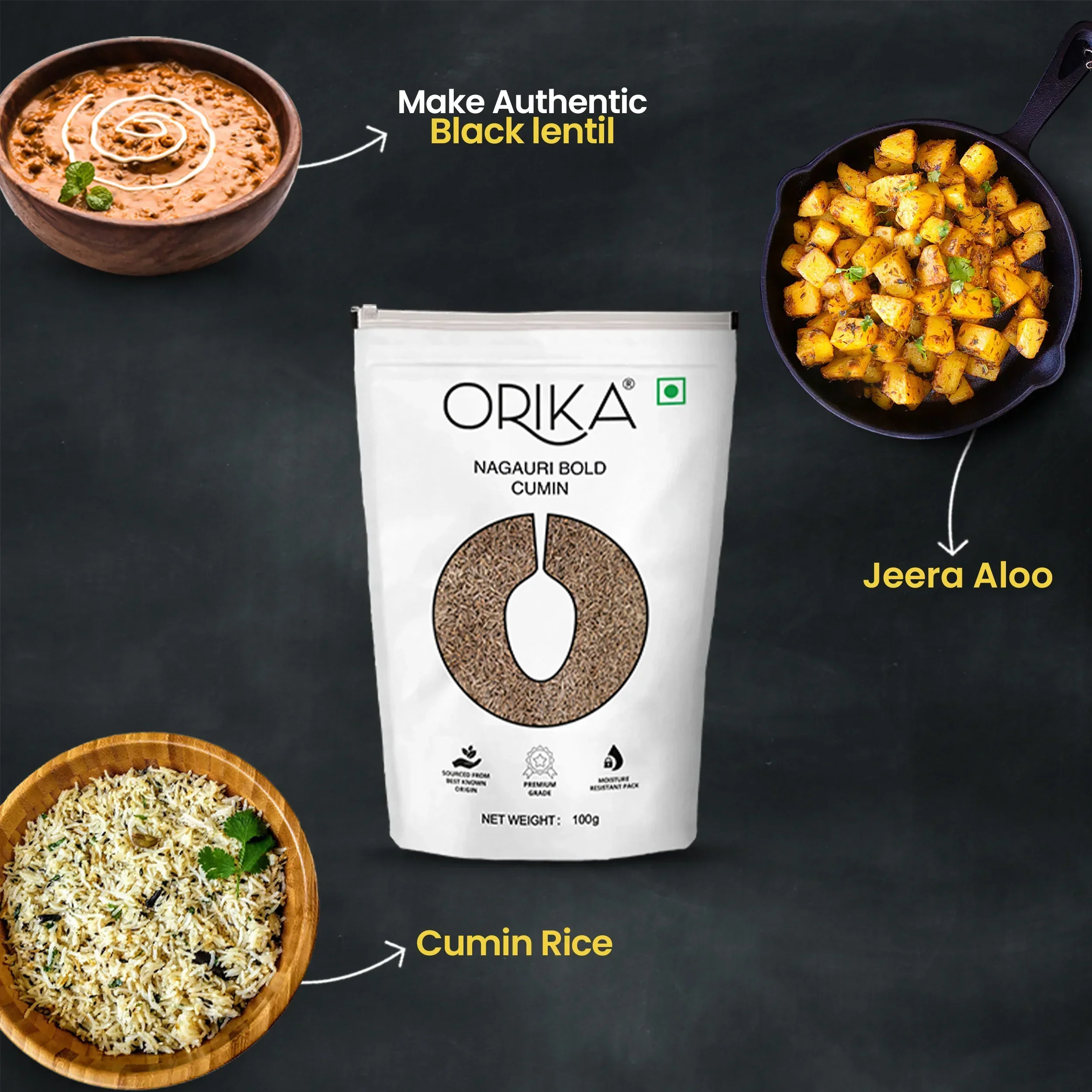Orika Sabut Masala Combo, Pack of 3, 100g/each - Image 11