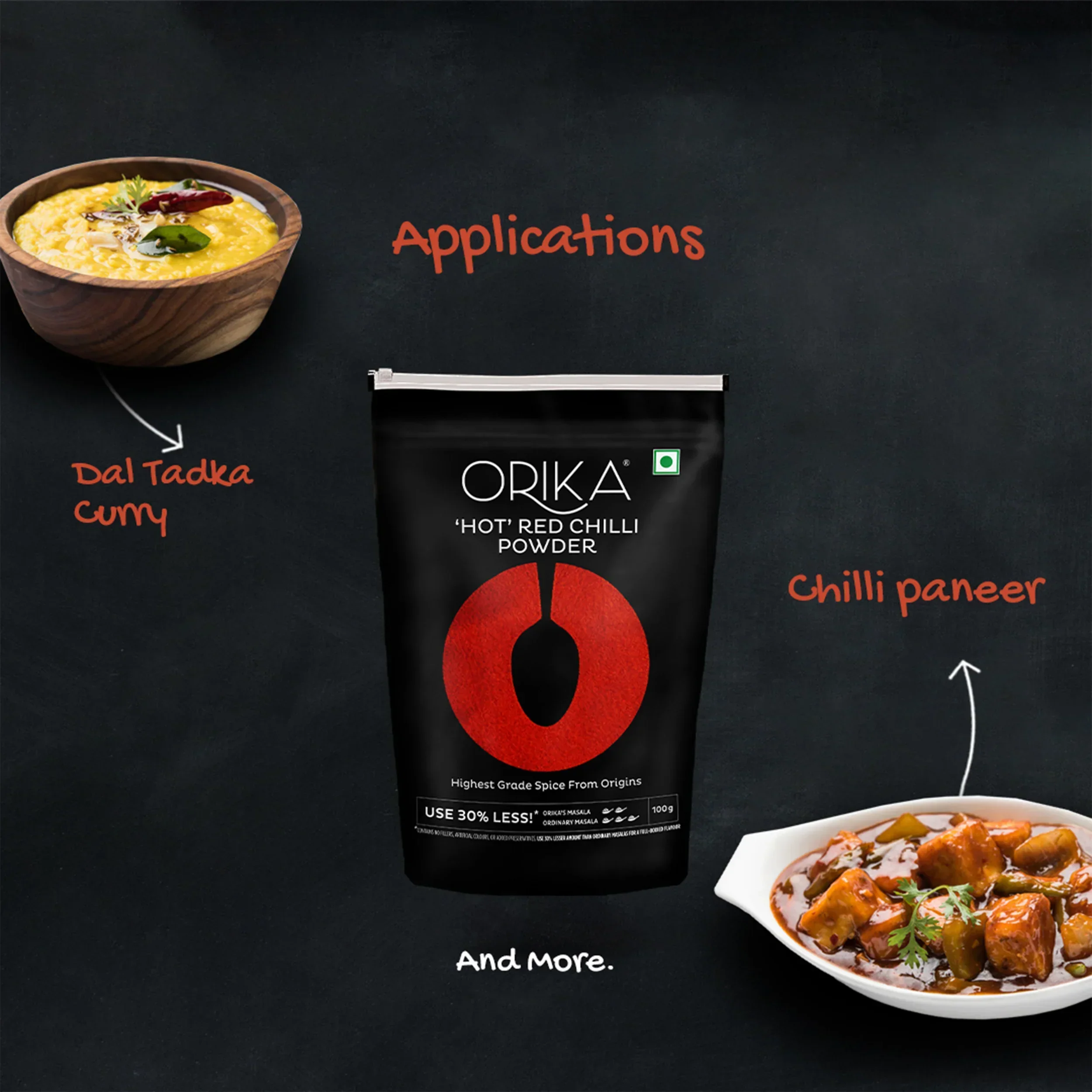 Orika Salem Turmeric, Hot Red Chilli Powder, Kashmiri Red Chilli Powder, Coriander Powder 100 Gm Each - Image 15