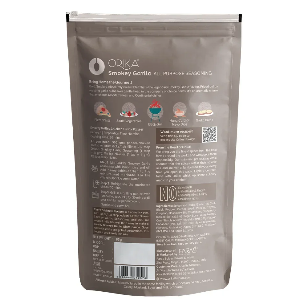 Orika Smokey Garlic All Purpose Seasoning, 85g - Image 12