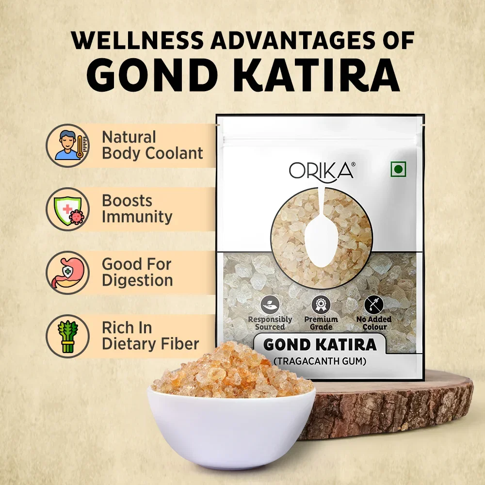 Orika Summer Hydration Trio | Gond Katira (80g), Pink Salt Grinder (100g) & Black Pepper Grinder (50g) - Image 4