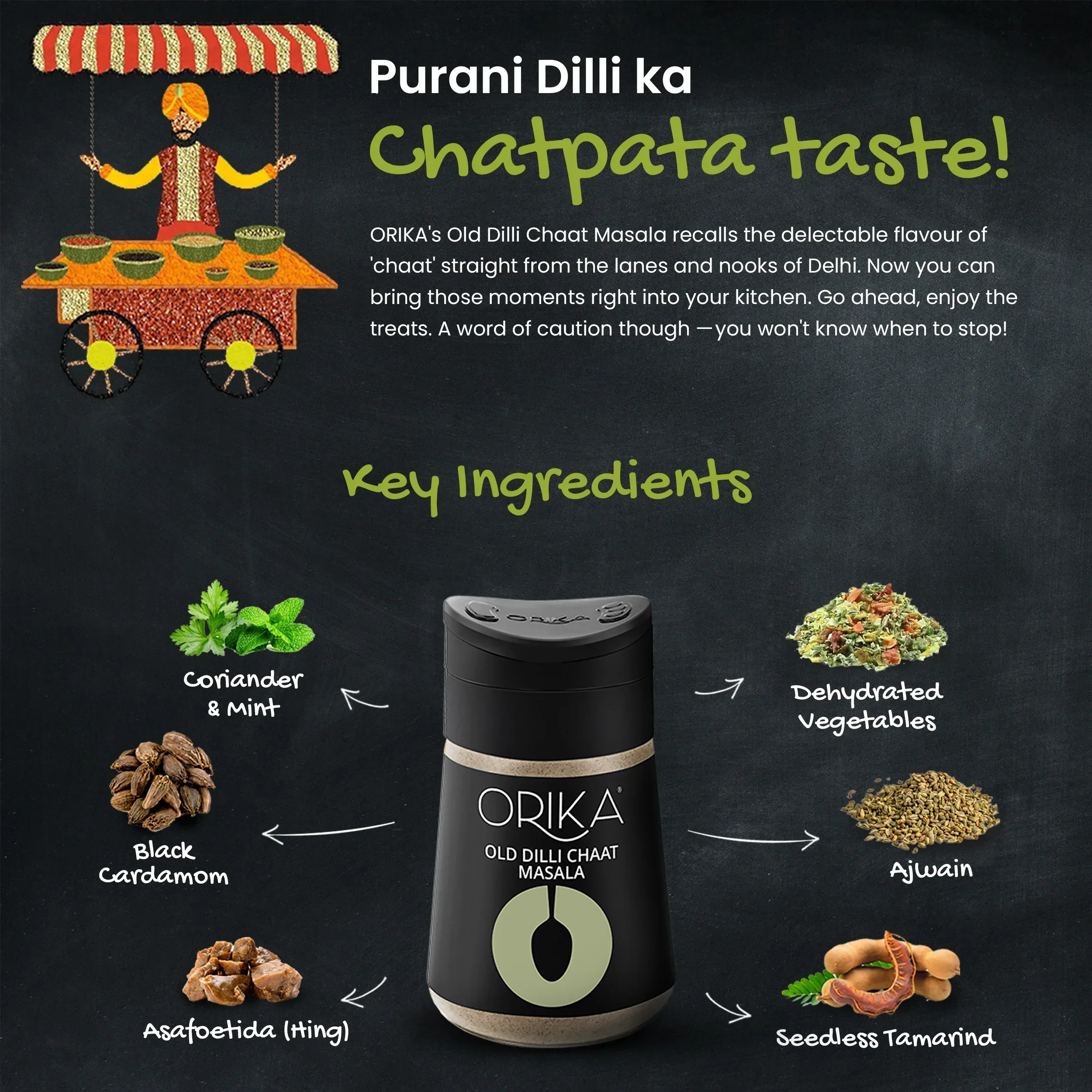 Orika Table Sprinkler Combo, (Italian Seasoning (75g), Red chili flakes (50g), All-purpose Mexican seasoning (80g), Malabar Black Pepper (80g), Old Dilli Chat Masala (90g)) - Image 14