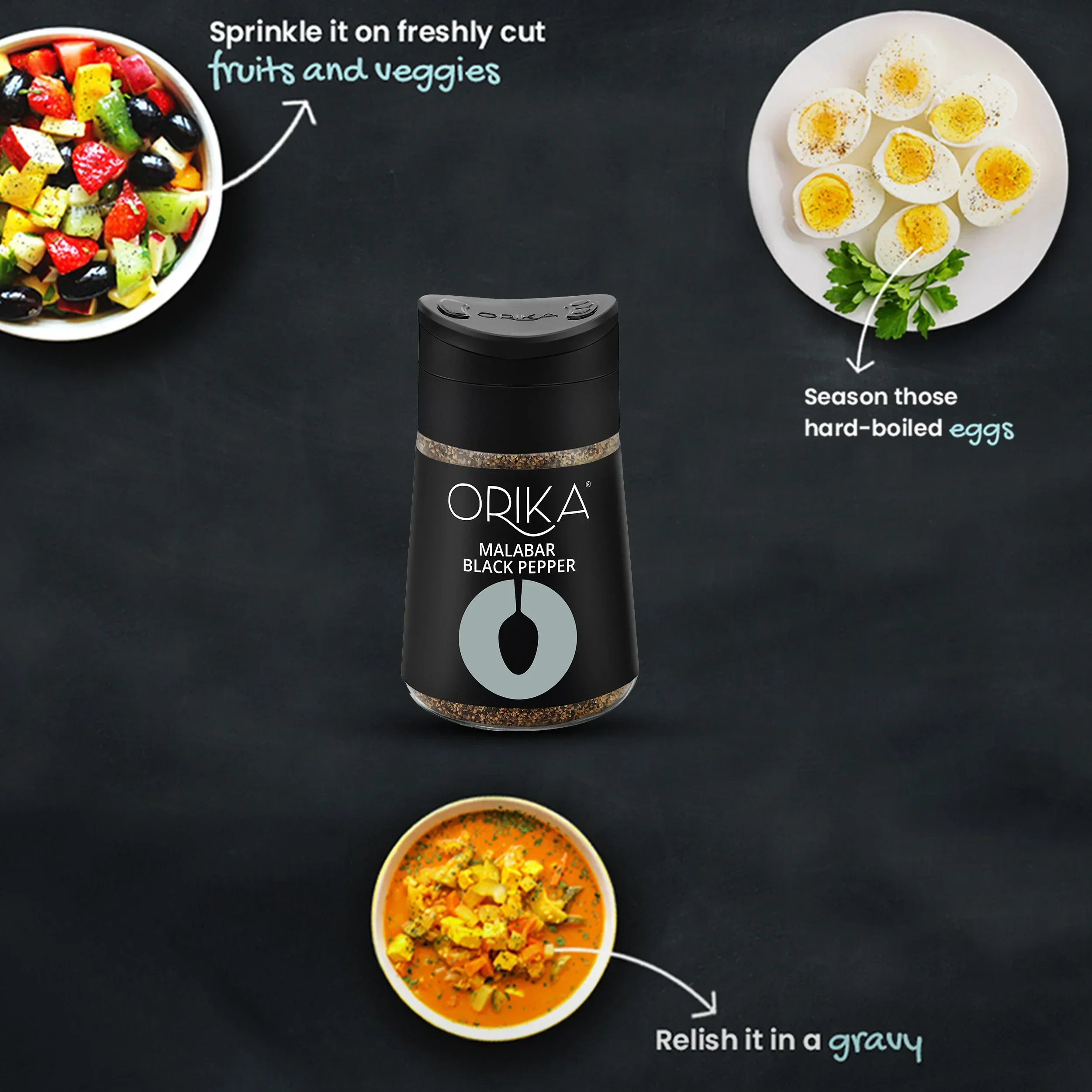 Orika Table Sprinkler Combo, (Italian Seasoning (75g), Red chili flakes (50g), All-purpose Mexican seasoning (80g), Malabar Black Pepper (80g), Old Dilli Chat Masala (90g)) - Image 17