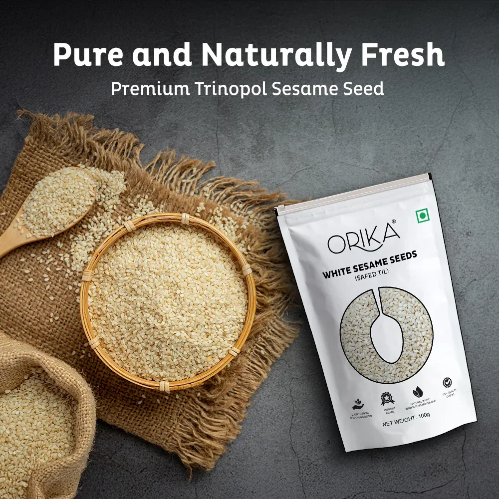 Orika White Sesame Seeds (Safed Til) | 100g - Image 3