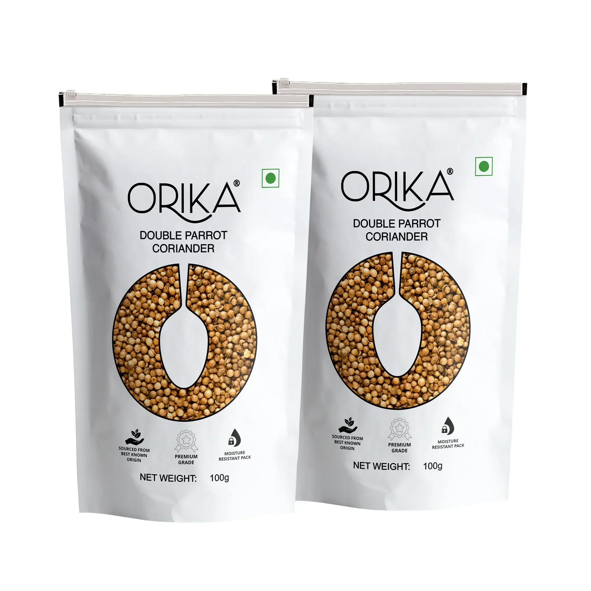Orika Double Parrot Coriander Whole (Sabut Dhaniya) | 100g - Image 10