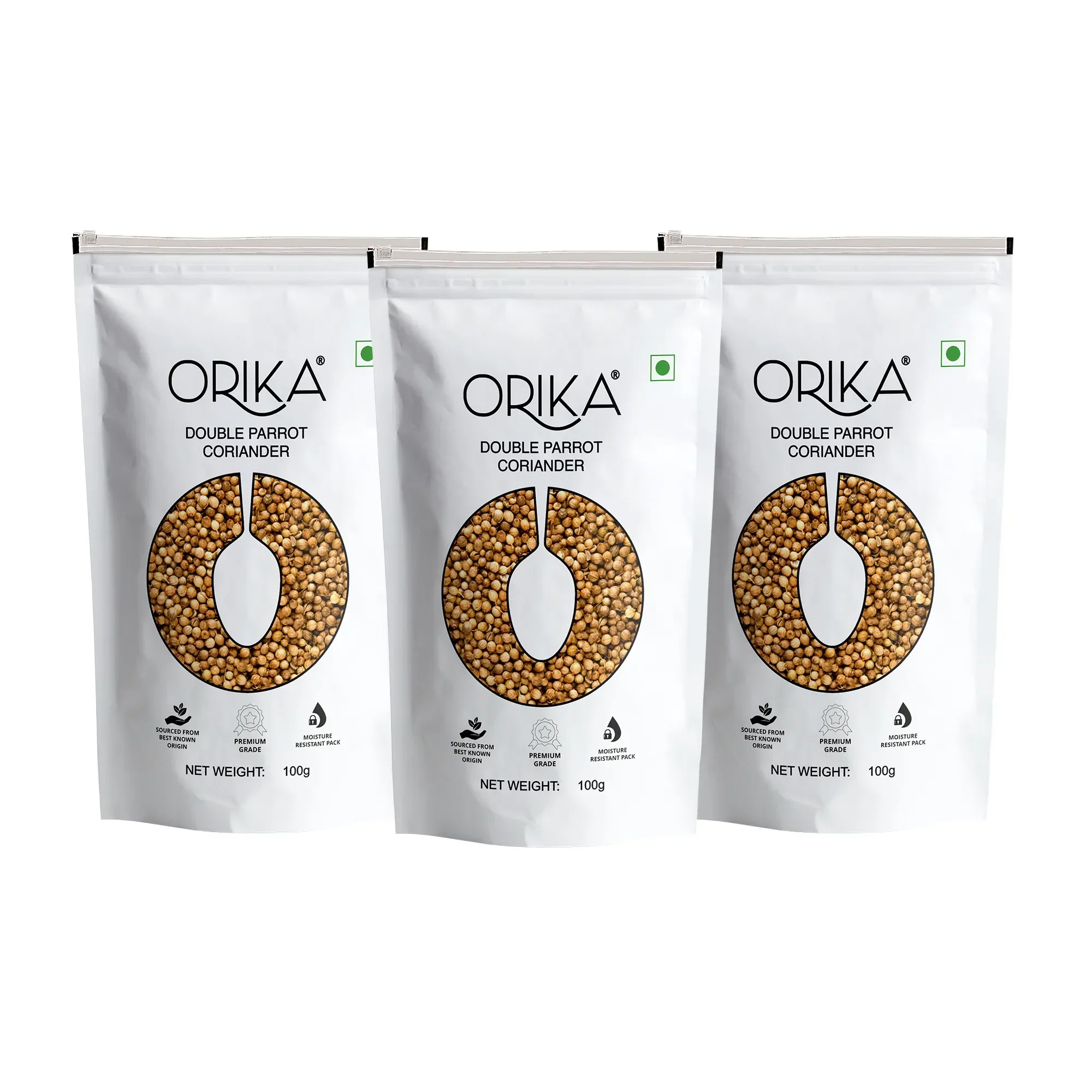 Orika Double Parrot Coriander Whole (Sabut Dhaniya) | 100g - Image 11