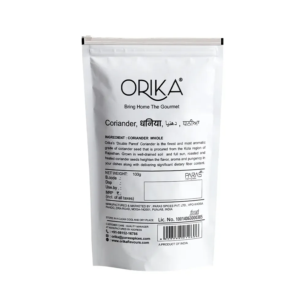 Orika Double Parrot Coriander Whole (Sabut Dhaniya) | 100g - Image 8
