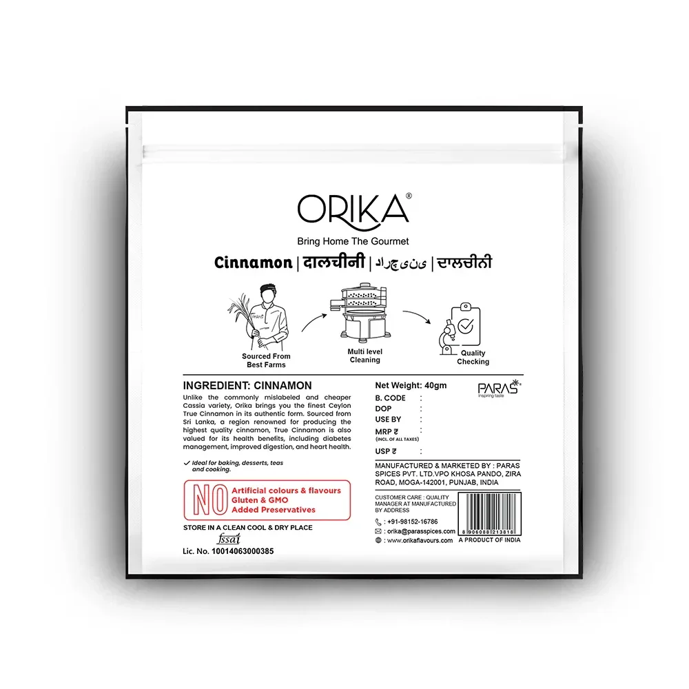 Orika's True Cinnamon (That's Not Cassia) | Dalchini | 40 Gm - Image 7