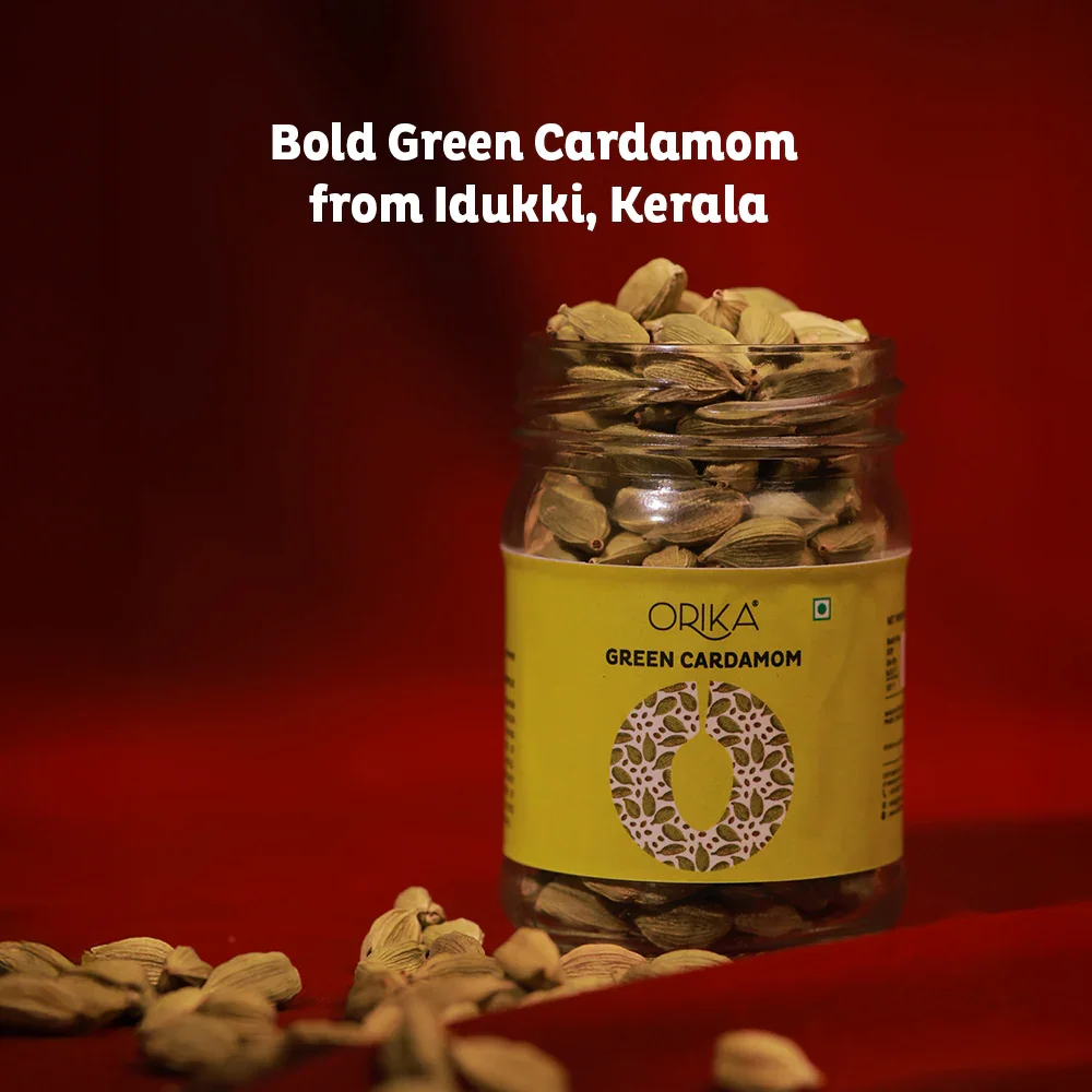 Royal Ritual Gift Box | Kashmiri Pampore Saffron (Kesar) 0.25g, Idukki Bold Green Cardamom 25g & Espresso Till Laddoo - Image 6