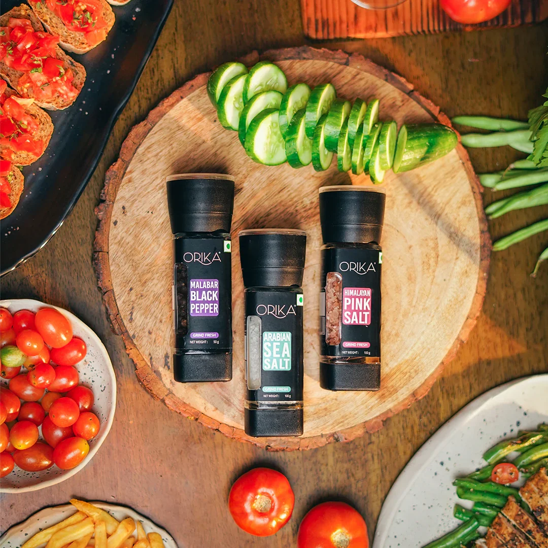 Sea Salt 100g, Pink Salt 100g & Black Pepper 50g,Table Grinder Combo - Image 3