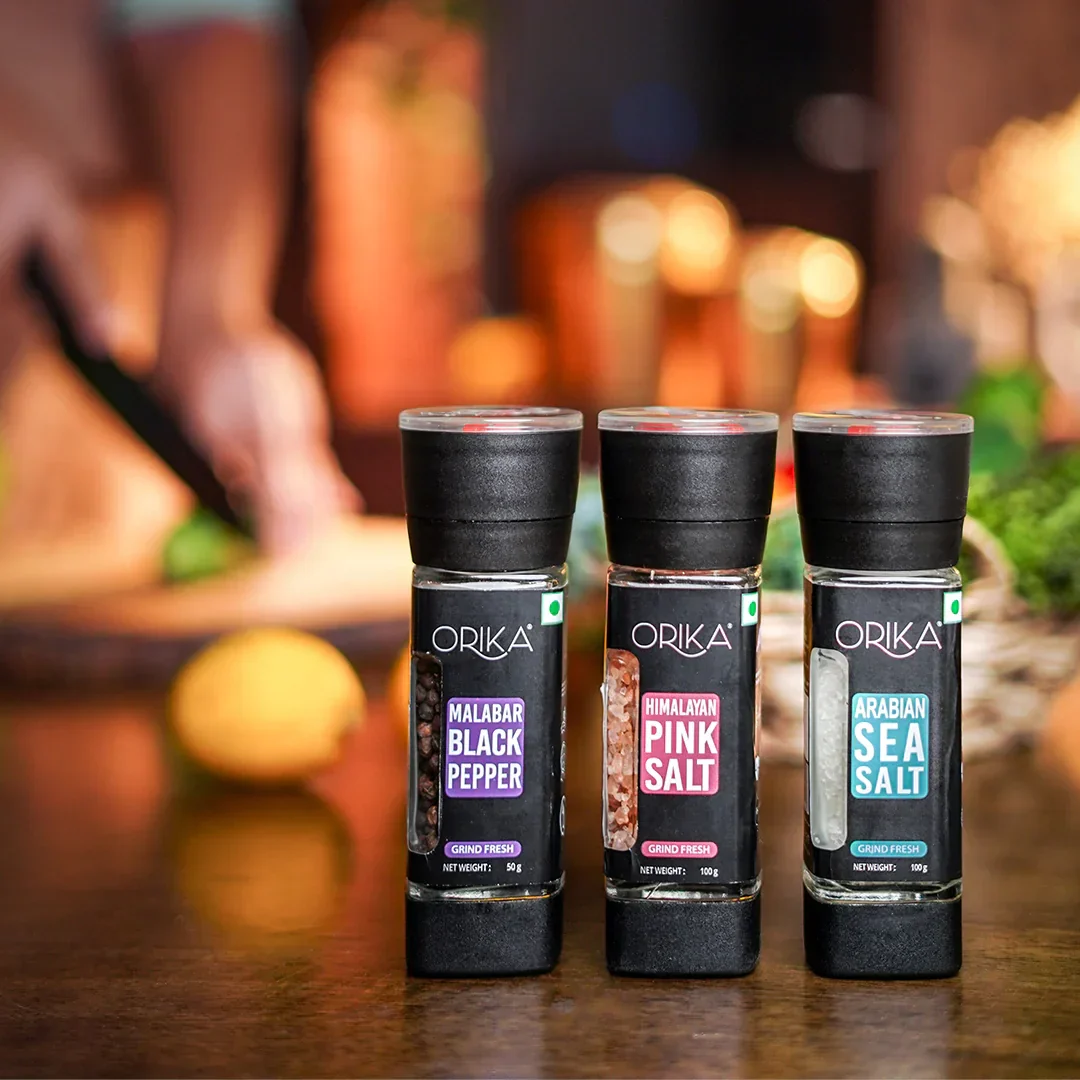 Sea Salt 100g, Pink Salt 100g & Black Pepper 50g,Table Grinder Combo - Image 4